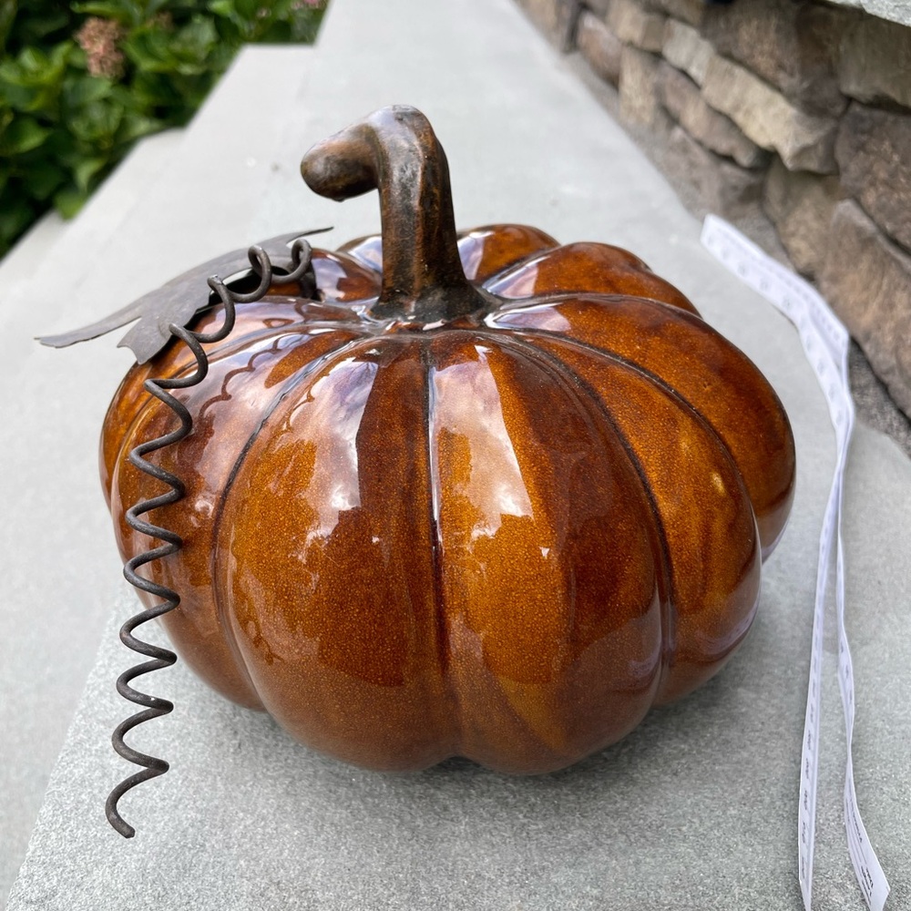 Ceramic Pumpkin Decor - Picture 2 of 4